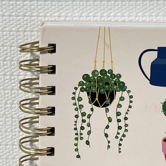 HOME is Where My PLANTS Are Hardcover Spiral Notebook Journal Pink Gold Lined - Picture 11 of 17